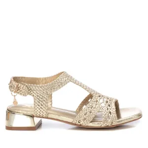 Women's Low Wedge Sandals In Gold