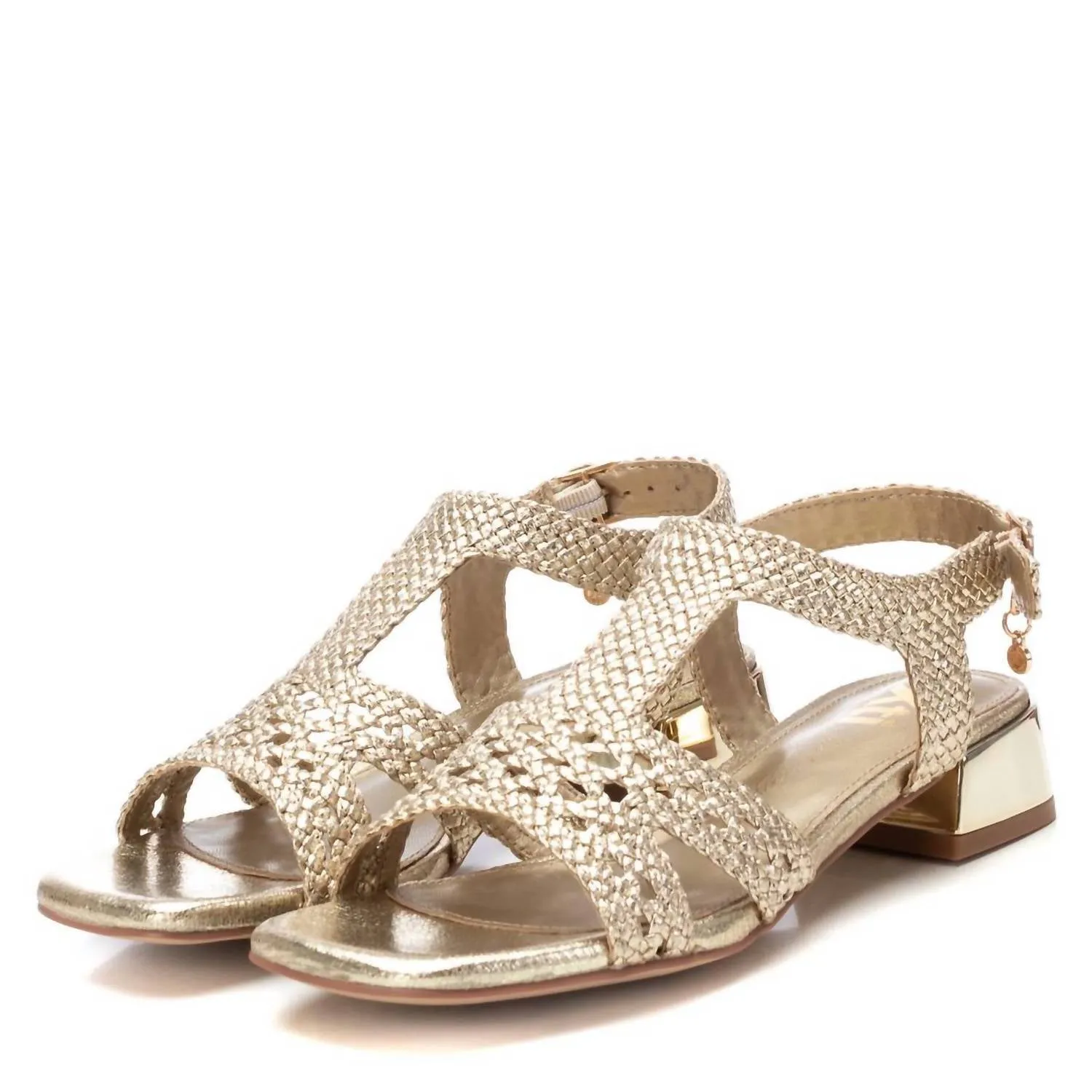 Women's Low Wedge Sandals In Gold