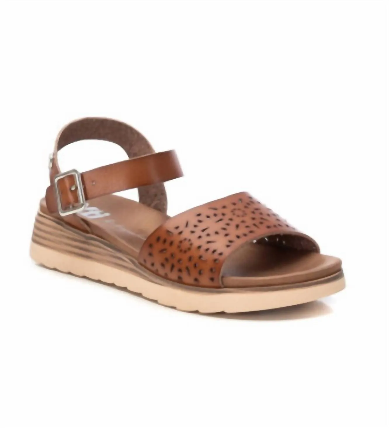 Women's Low Wedge Sandals In Taupe