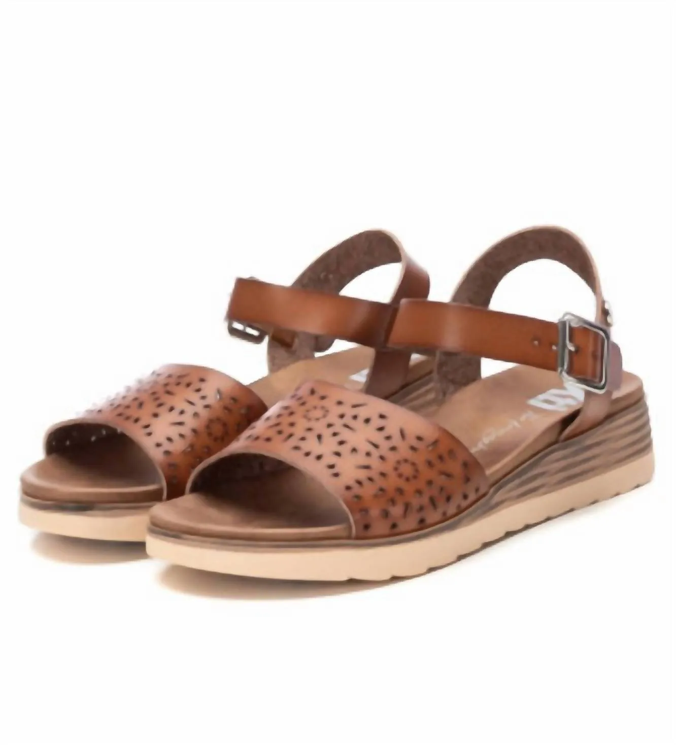 Women's Low Wedge Sandals In Taupe