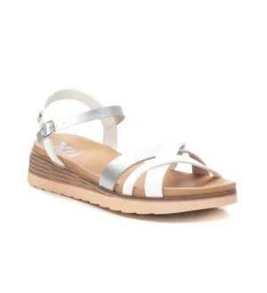 Women's Low Wedge Strappy Sandals In White