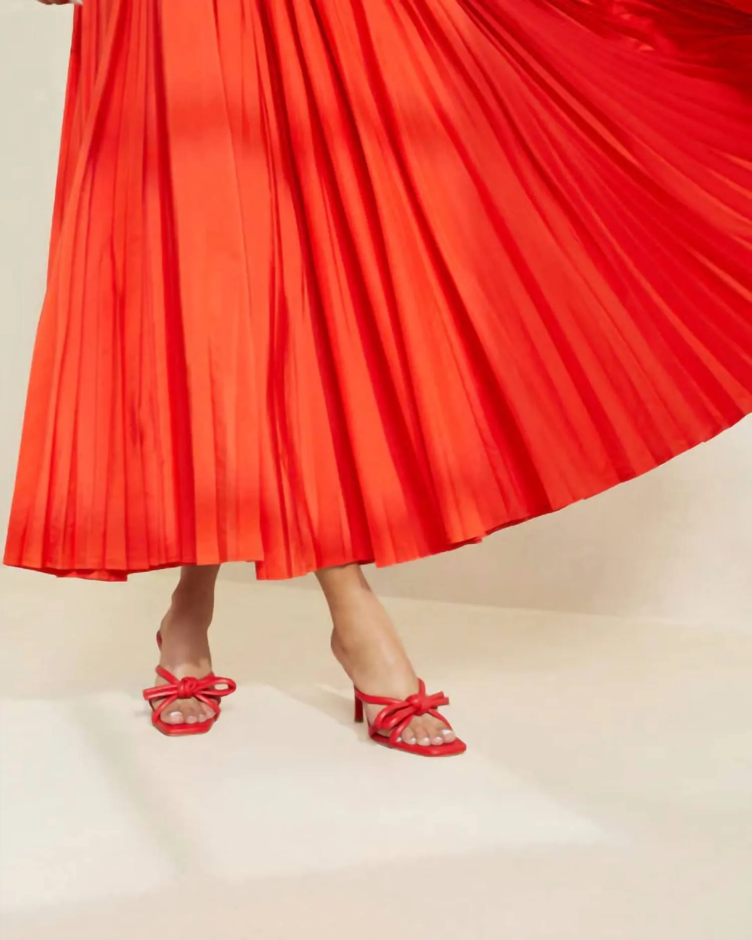 Women's Margi Bow Heel Sandal In Poppy