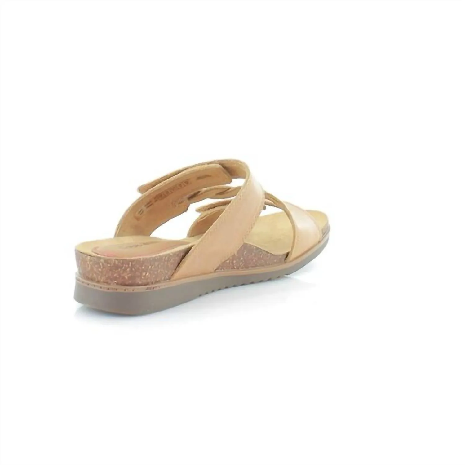 Women's May Wave Slide Sandal - Extra Wide Width In Tan