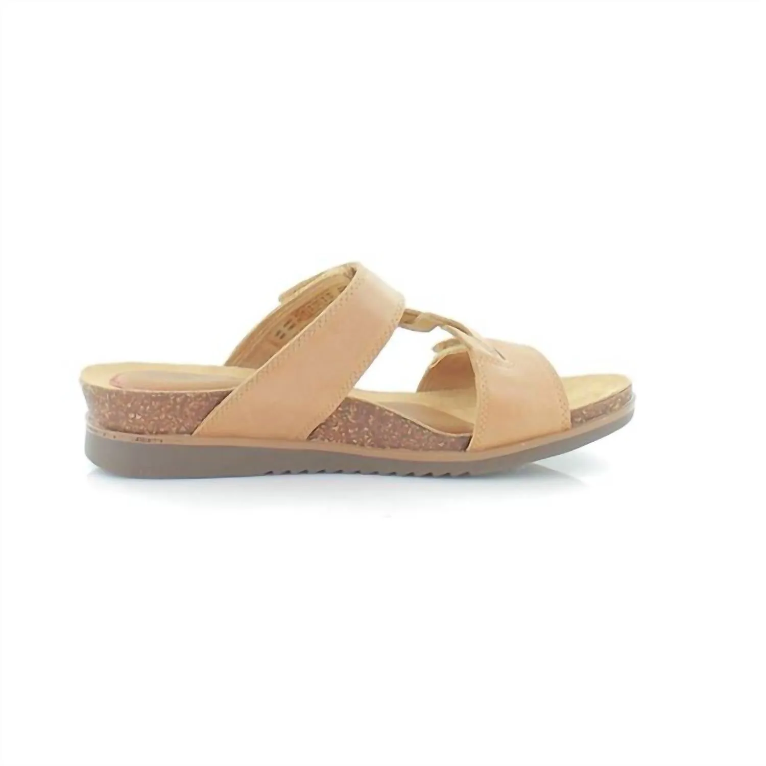 Women's May Wave Slide Sandal - Extra Wide Width In Tan