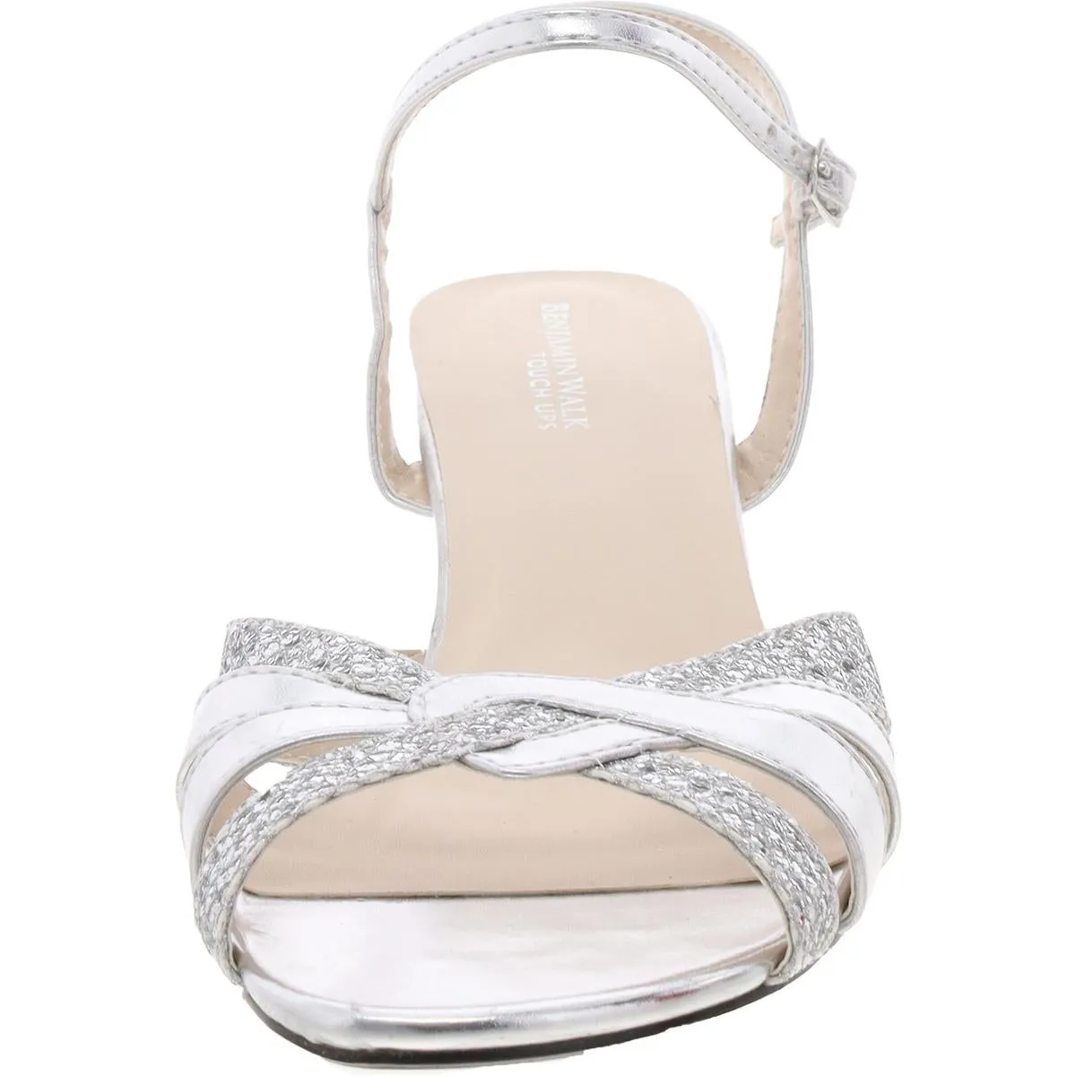 Womens Metallic Faux Leather Ankle Strap
