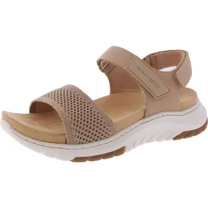 Womens Perforated Leather Ankle Strap