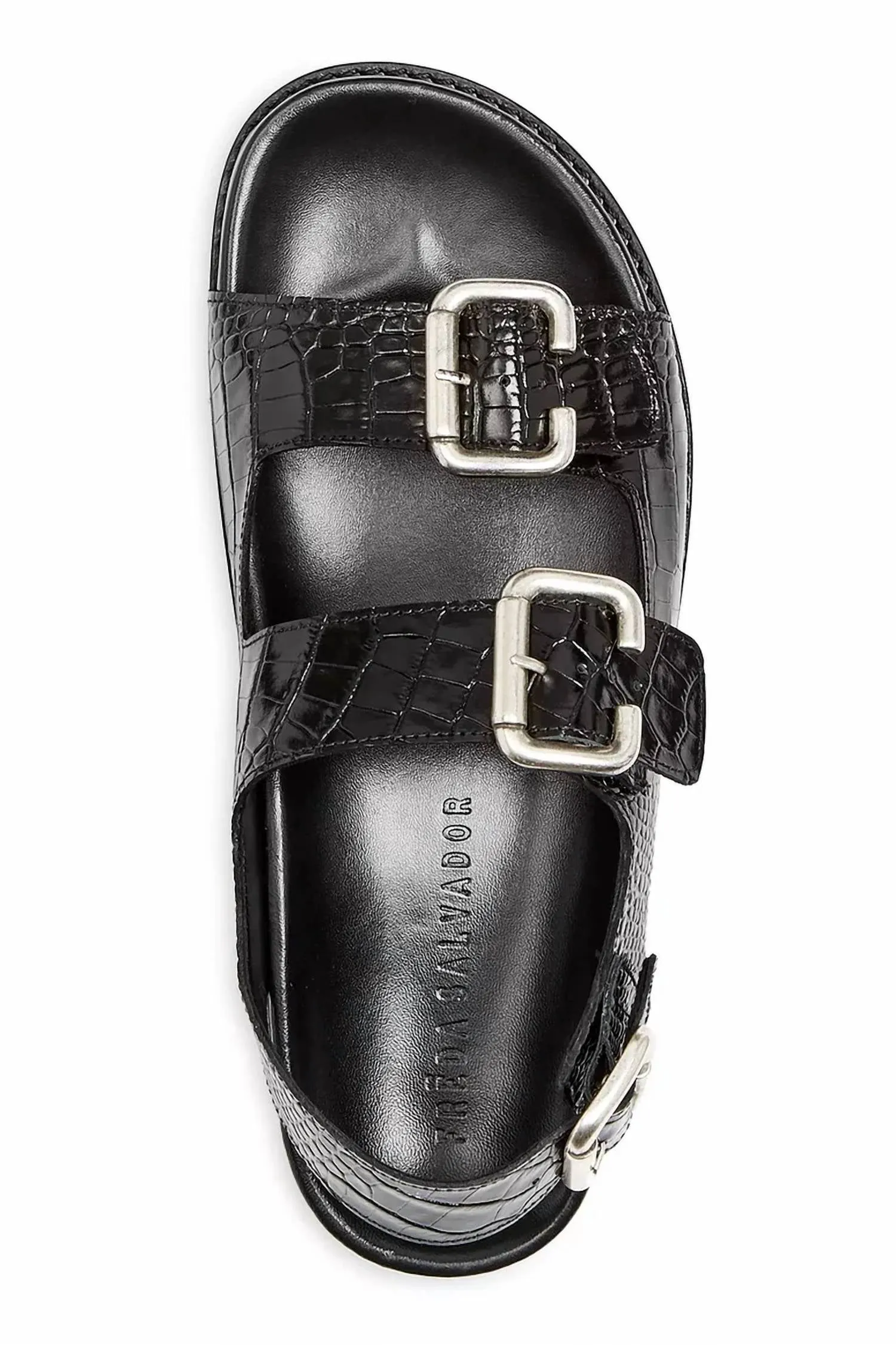 Women's Piper Embossed Slingback Sandals In Black Croc