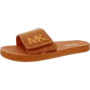 Womens Rhinestone Slide Sandals