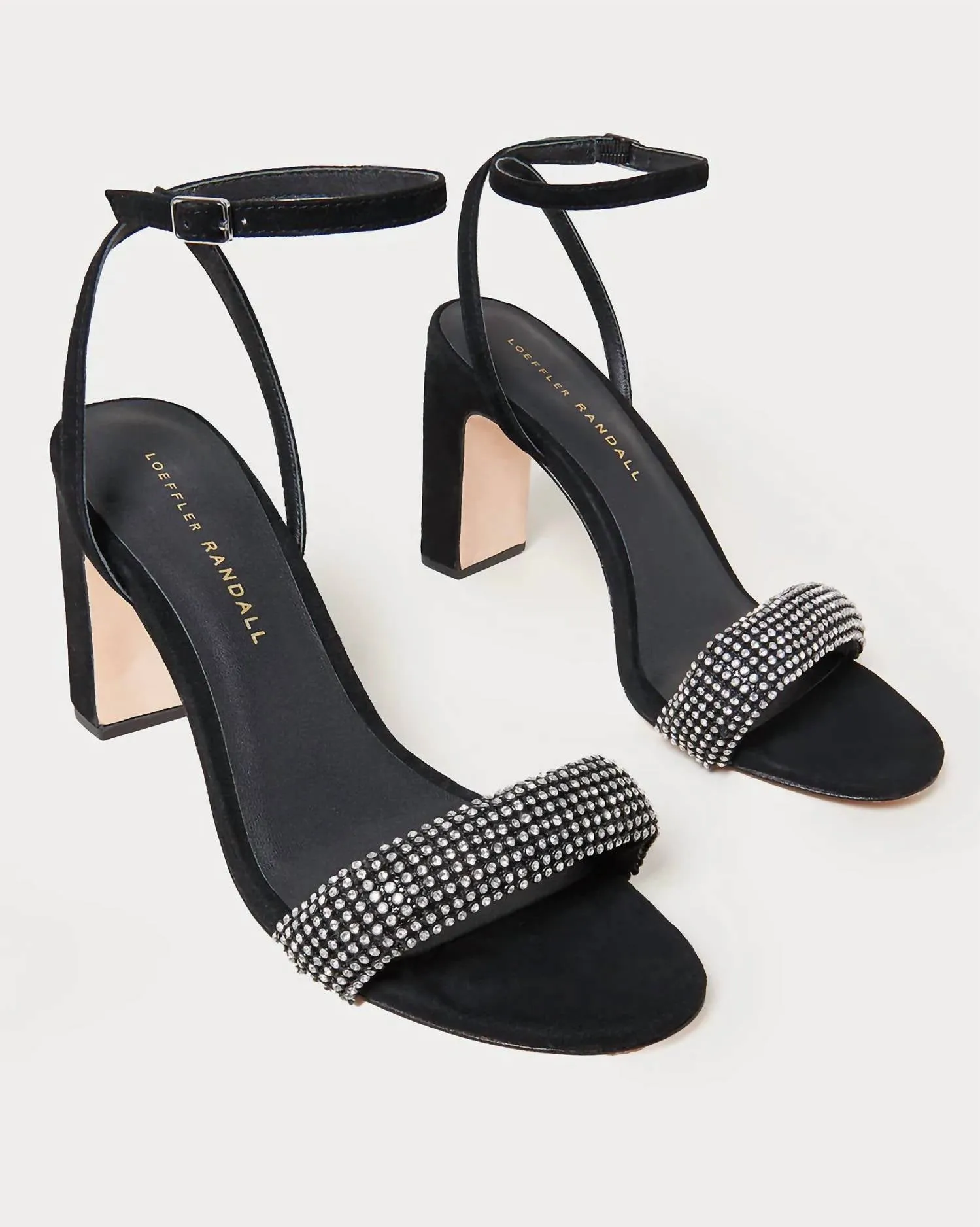 Women's Shay Black Rhinestone Heeled Sandal
