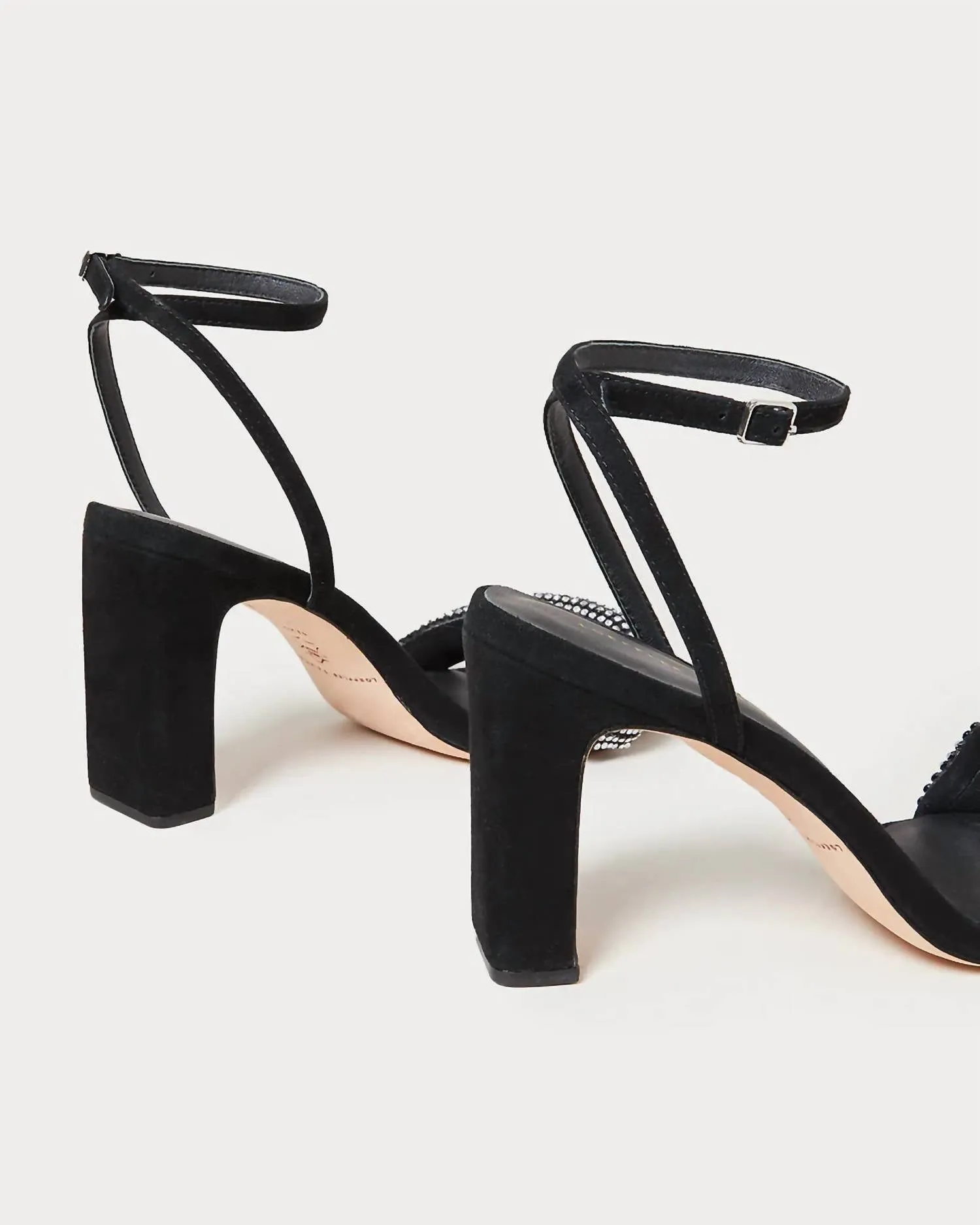 Women's Shay Black Rhinestone Heeled Sandal