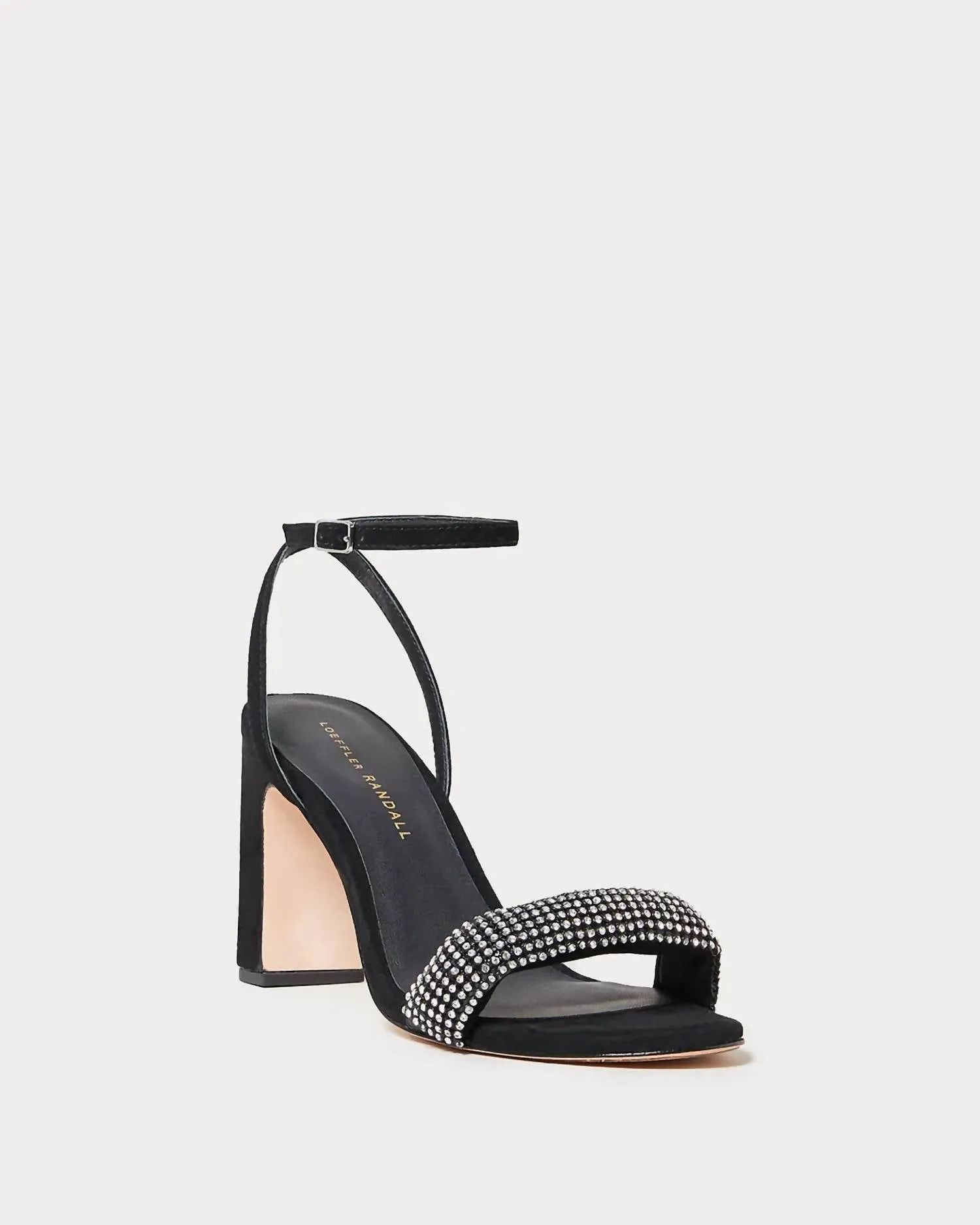 Women's Shay Black Rhinestone Heeled Sandal