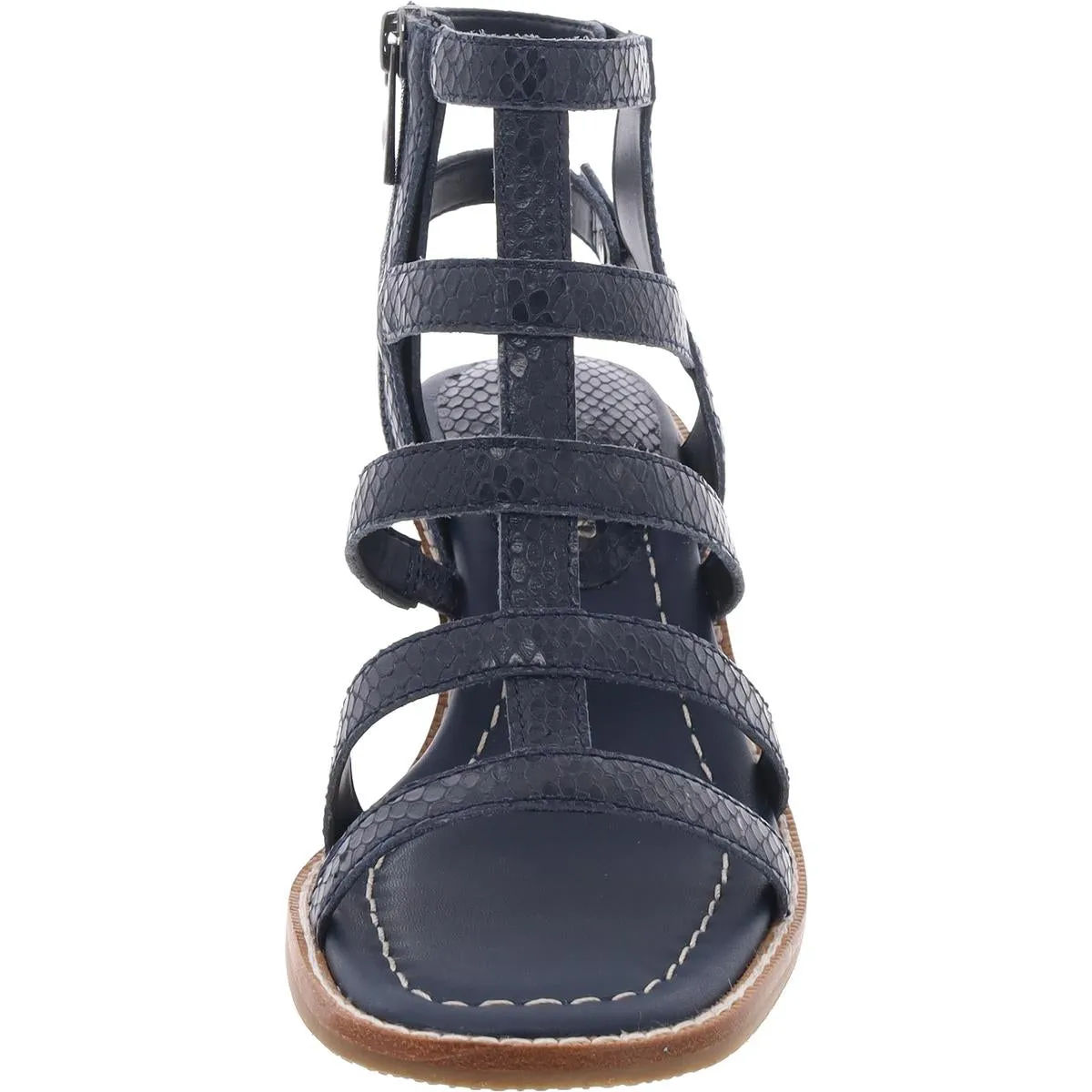Womens Snake Print Leather Gladiator Sandals