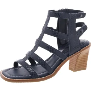 Womens Snake Print Leather Gladiator Sandals