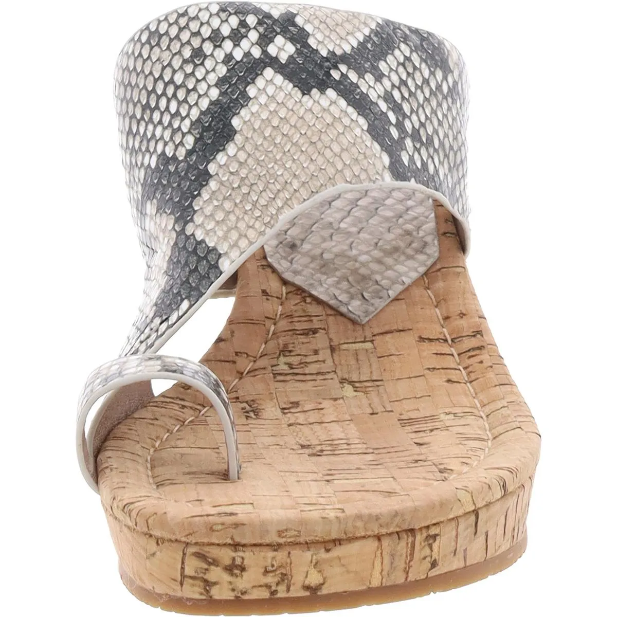 Womens Snake Print Wedge Sandals