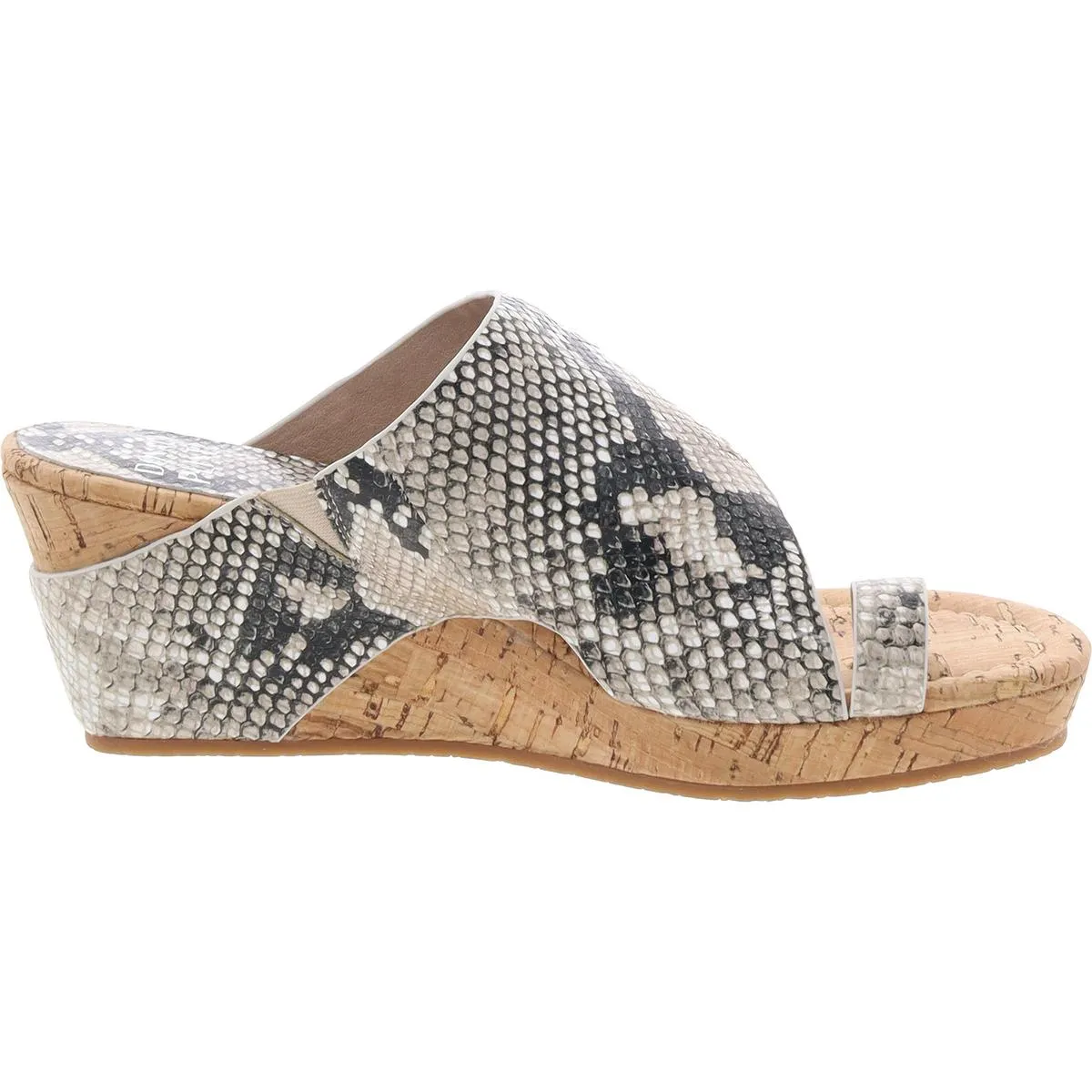 Womens Snake Print Wedge Sandals