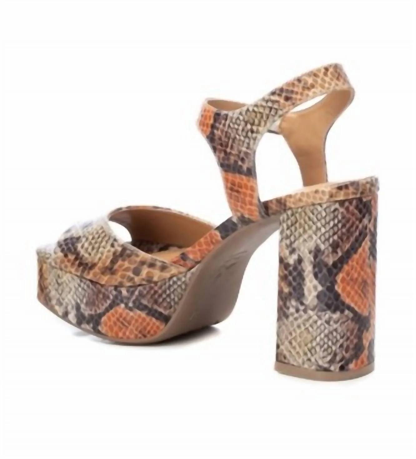 Women's Snakeskin Sandals In Taupe
