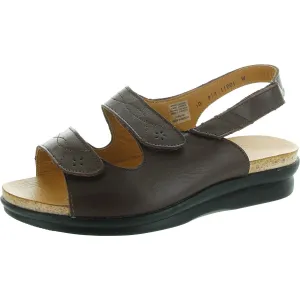 Womens Solid Leather Ankle Strap