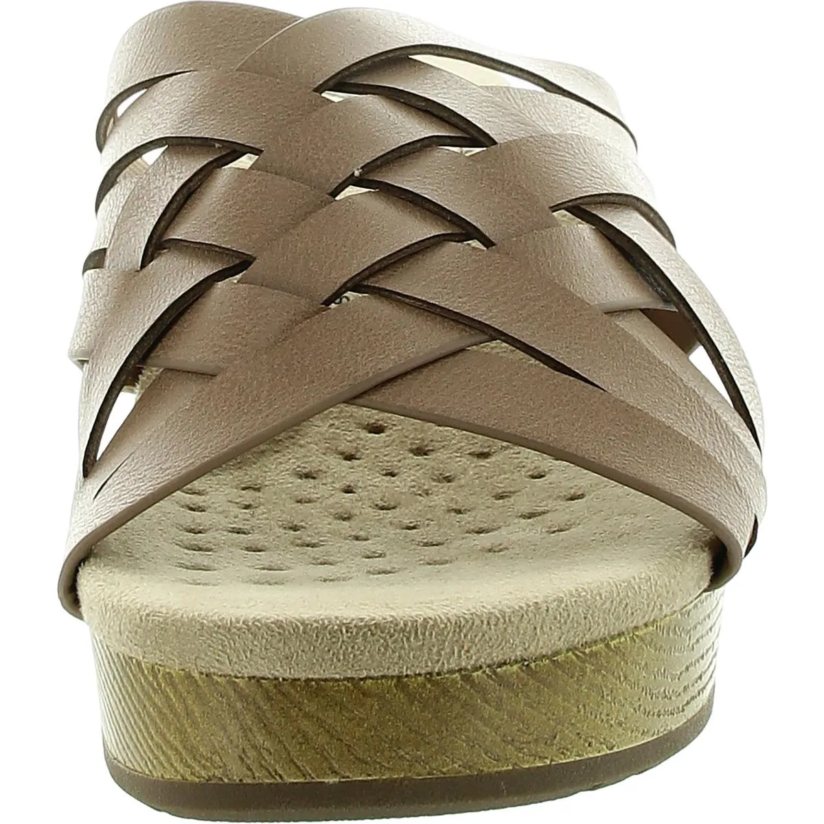 Womens Strappy Man Made Slide Sandals
