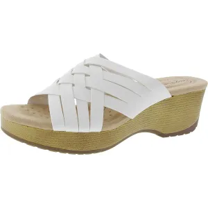 Womens Strappy Man Made Slide Sandals