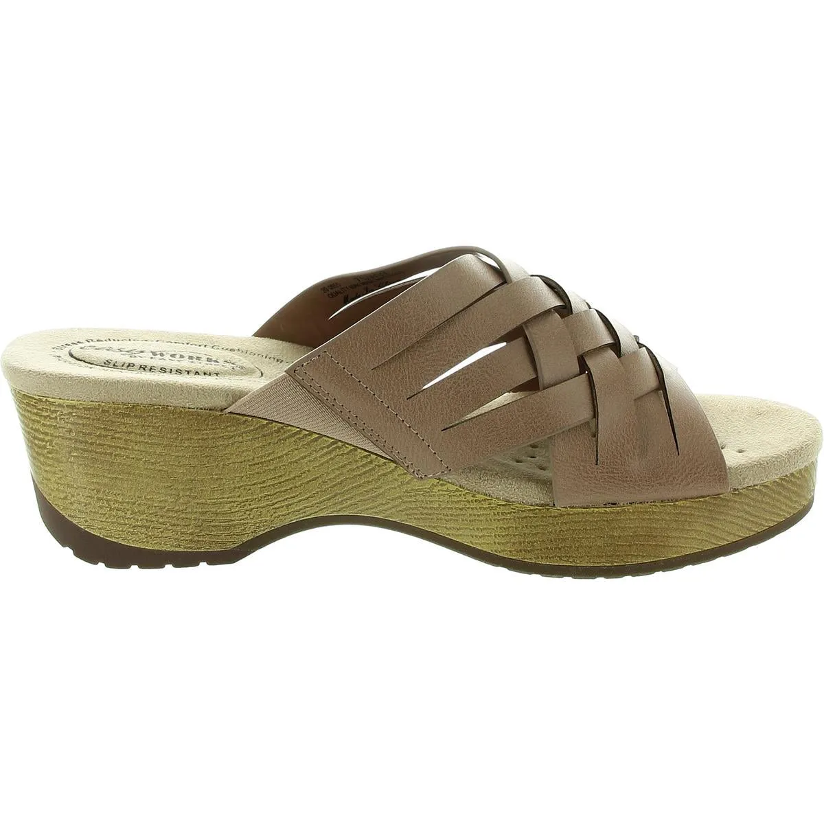 Womens Strappy Man Made Slide Sandals