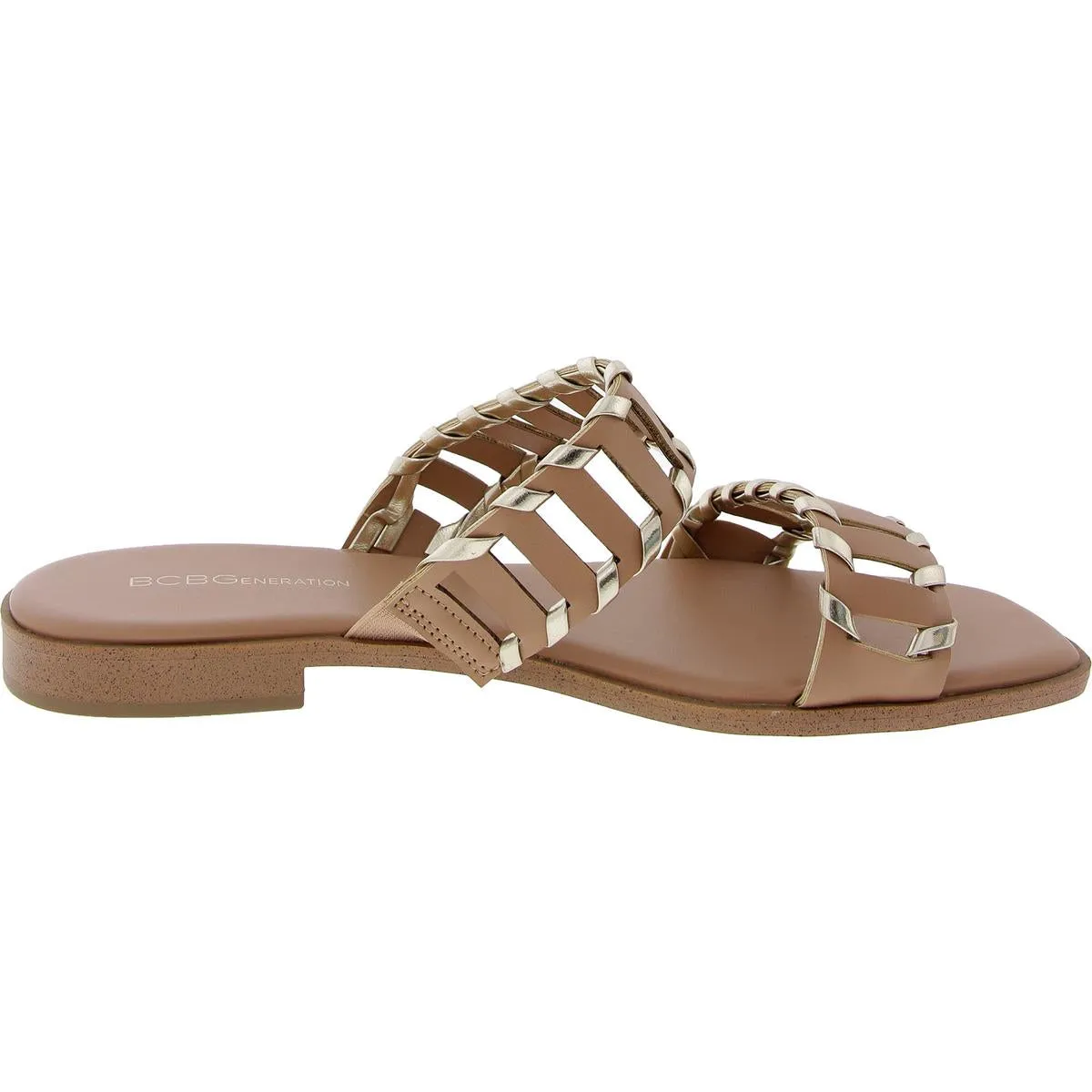 Womens Stretch Manmade Slide Sandals