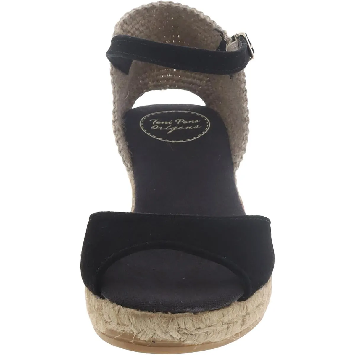 Womens Suede Ankle Strap Wedge Sandals