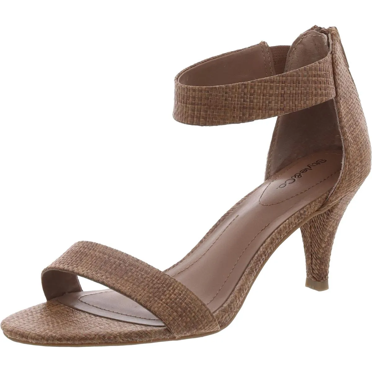 Womens Woven Slip On Heels