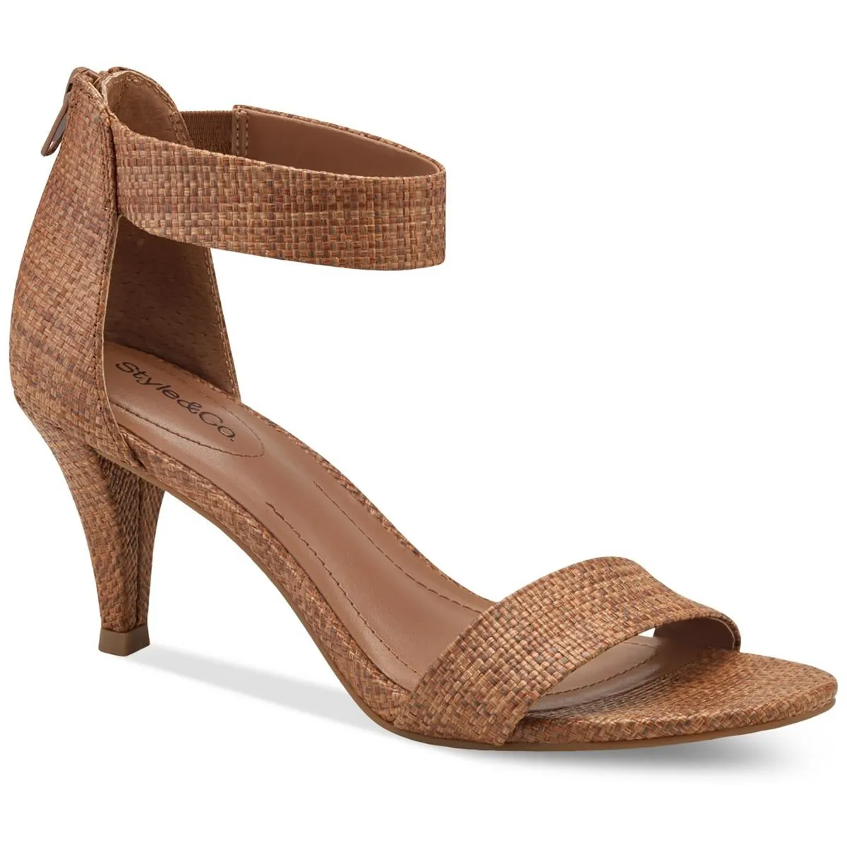 Womens Woven Slip On Heels