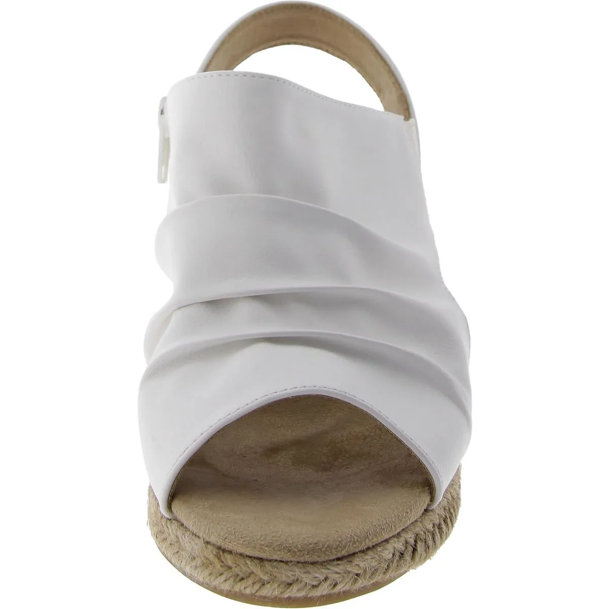 Womens Zipper Manmade Wedge Sandals