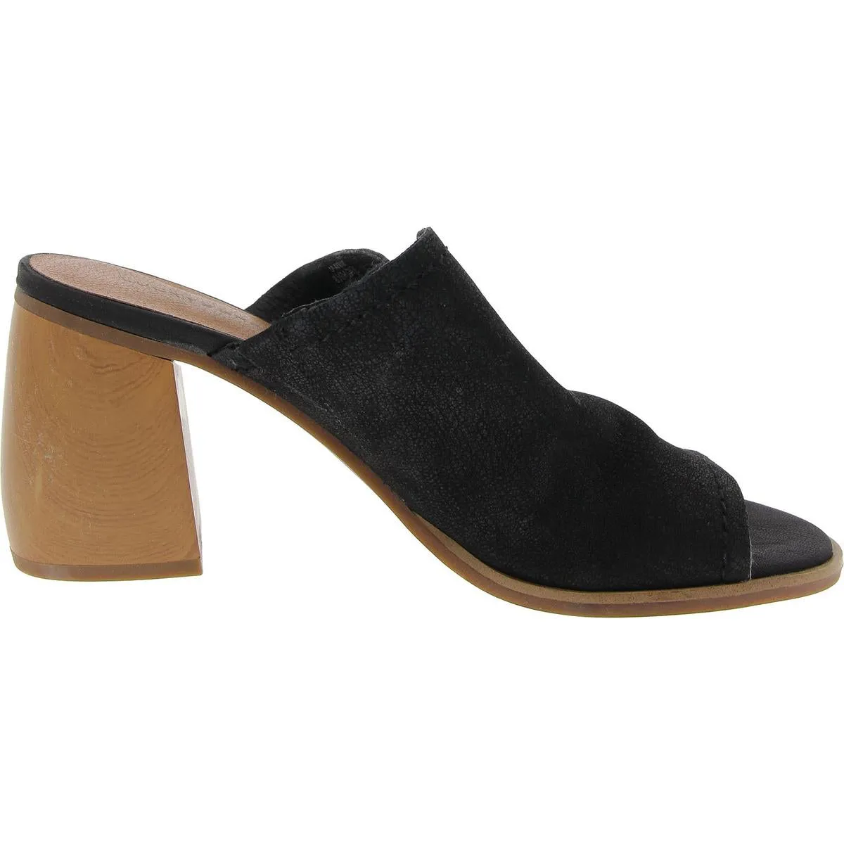 Xennal Womens Solid Leather Block Heel