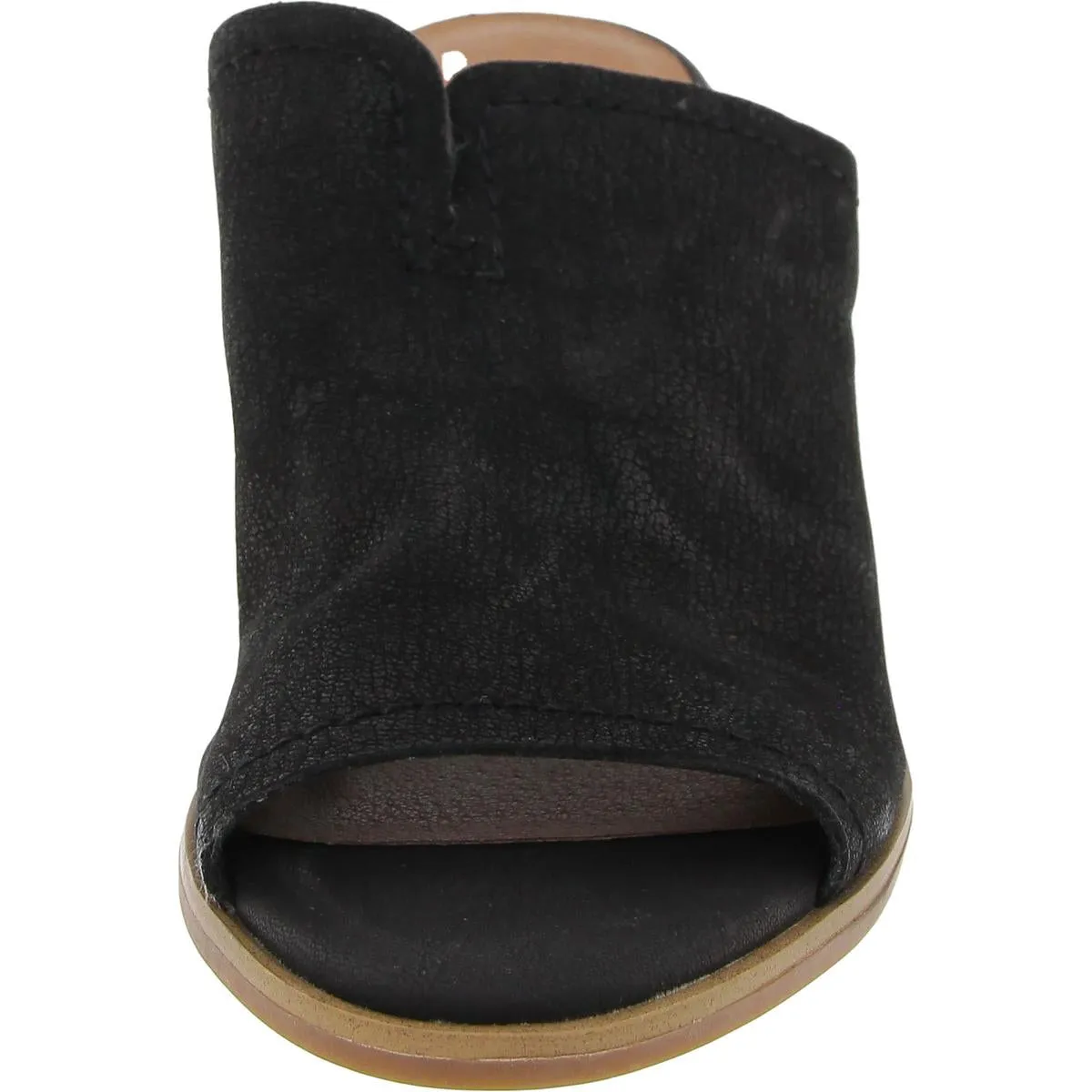 Xennal Womens Solid Leather Block Heel