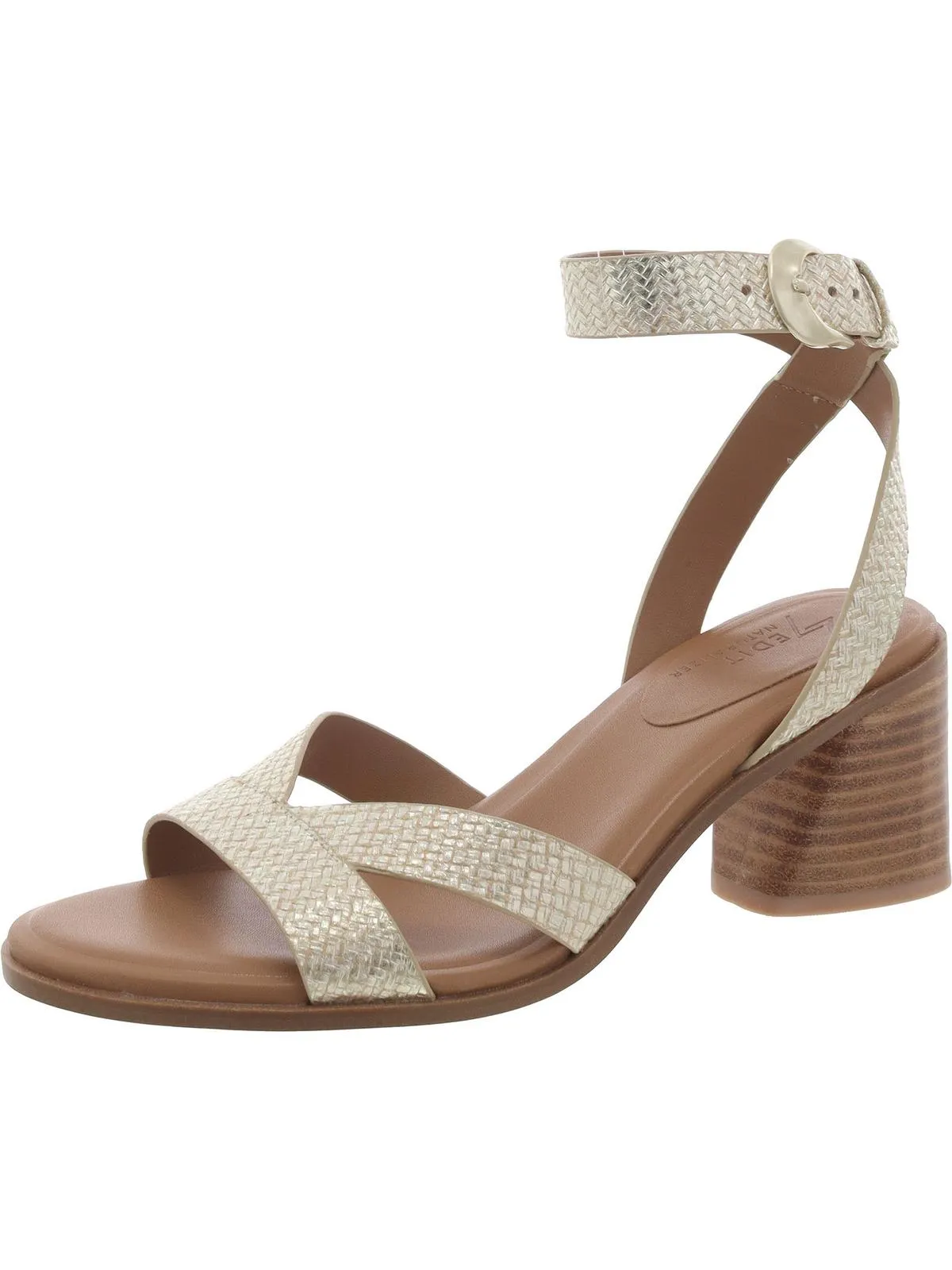 Yumi Womens Leather Adjustable Slingback Sandals
