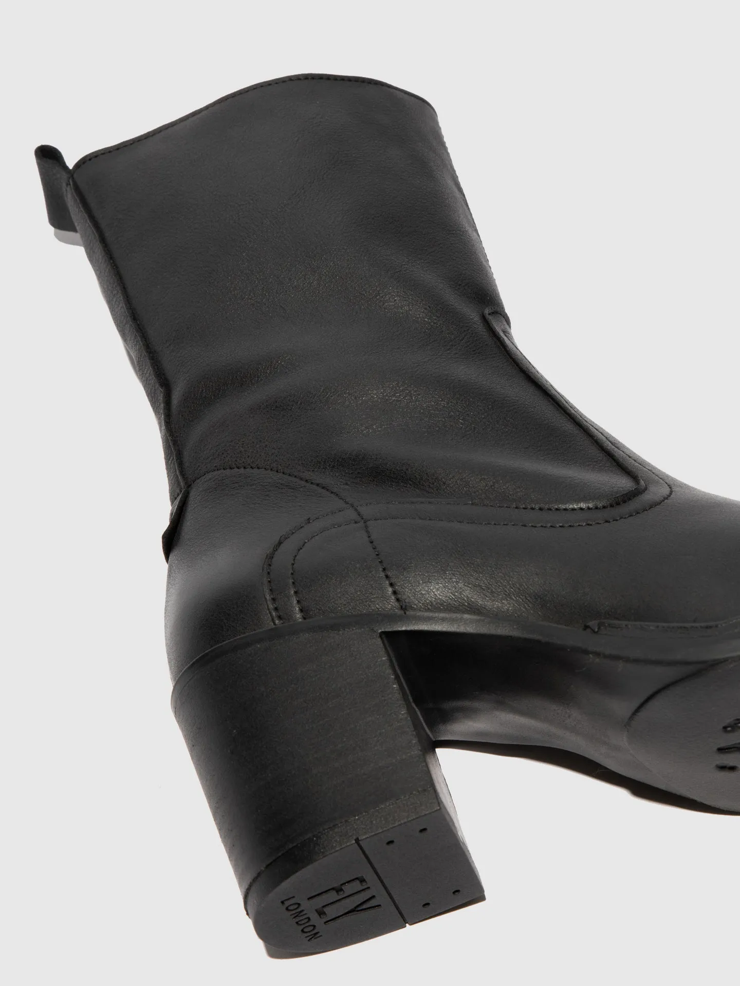 Zip Up Ankle Boots BORE072FLY VERONA BLACK
