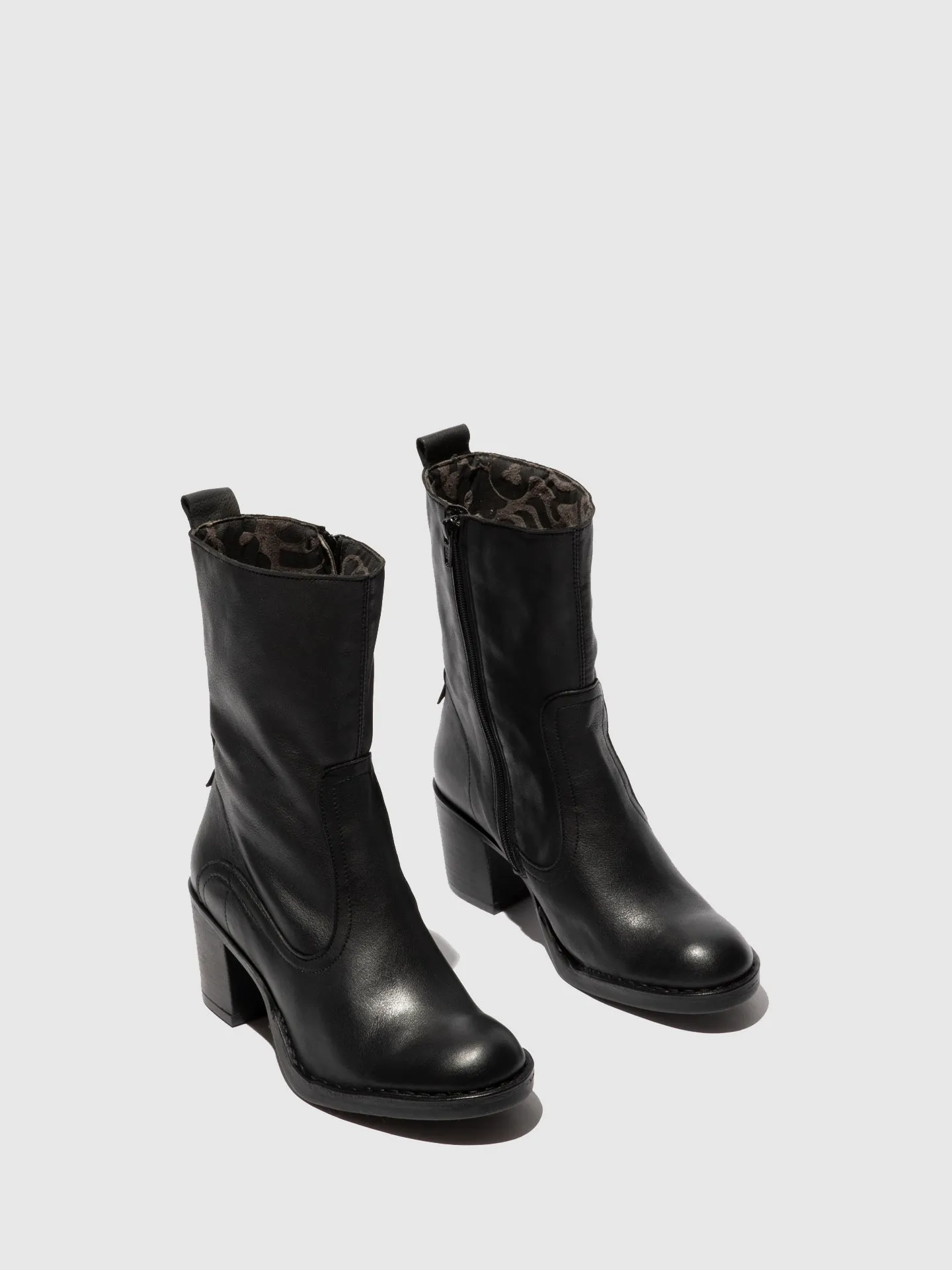 Zip Up Ankle Boots BORE072FLY VERONA BLACK