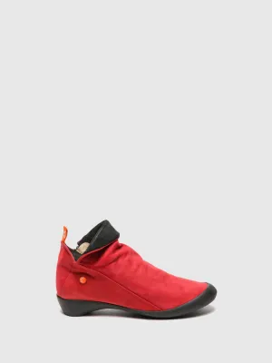 Zip Up Ankle Boots FARAH RED/ANTHRACITE