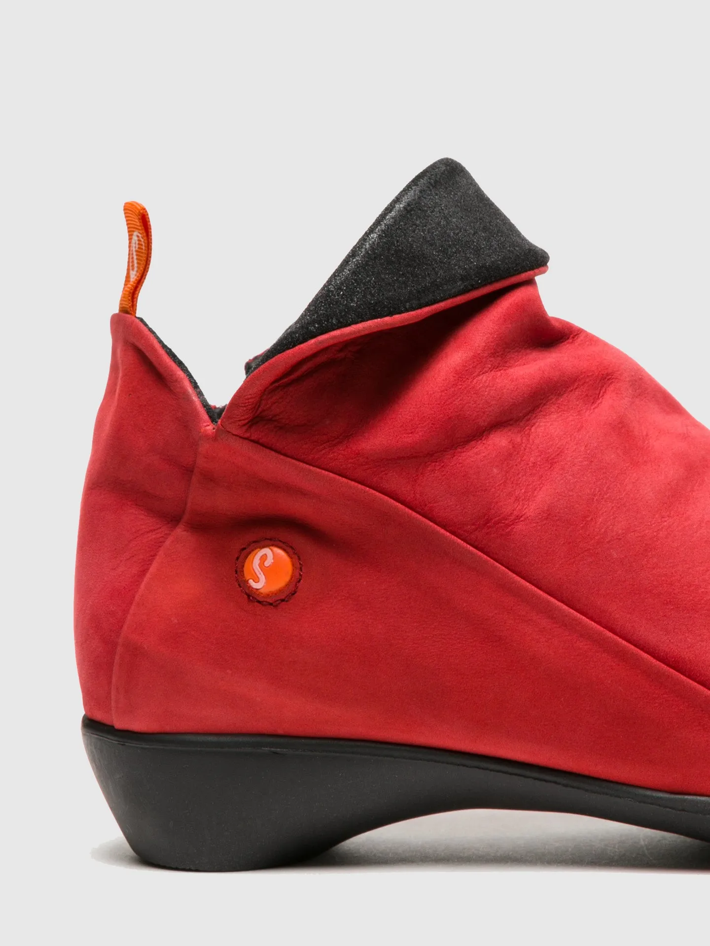 Zip Up Ankle Boots FARAH RED/ANTHRACITE