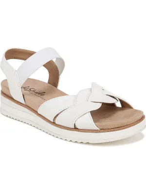 Zuri Womens Faux Leather Ankle Strap