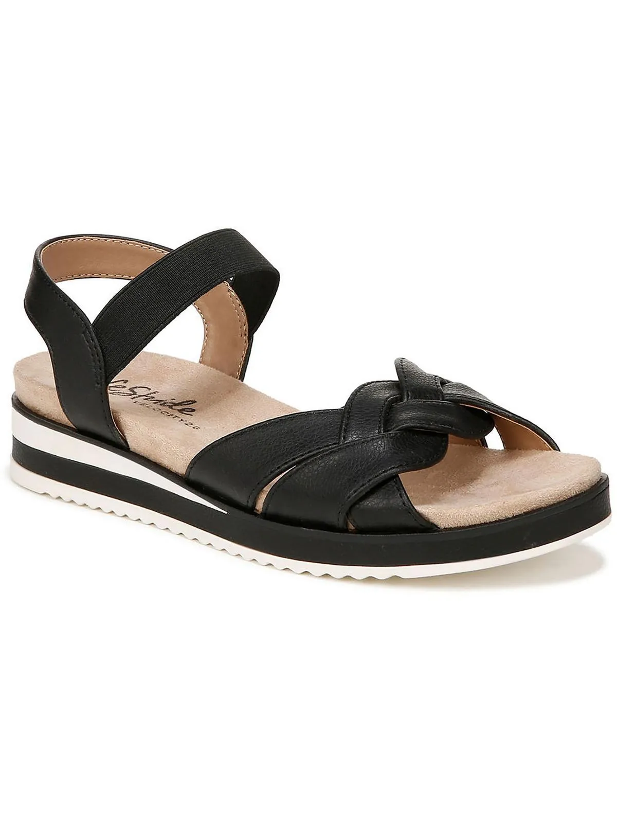 Zuri Womens Faux Leather Ankle Strap